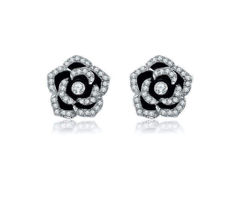 Platinum Plated Raelyn Earrings with Simulated Diamond