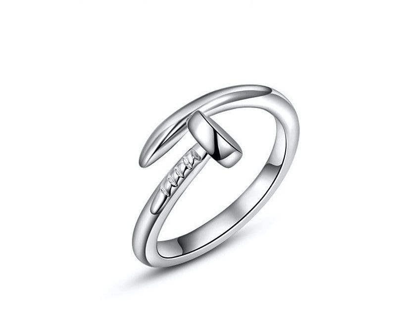 Platinum Plated Sophie Ring with Simulated Diamond