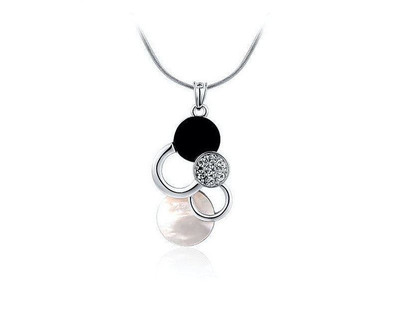 Platinum Plated Tessa Necklace with Simulated Diamond