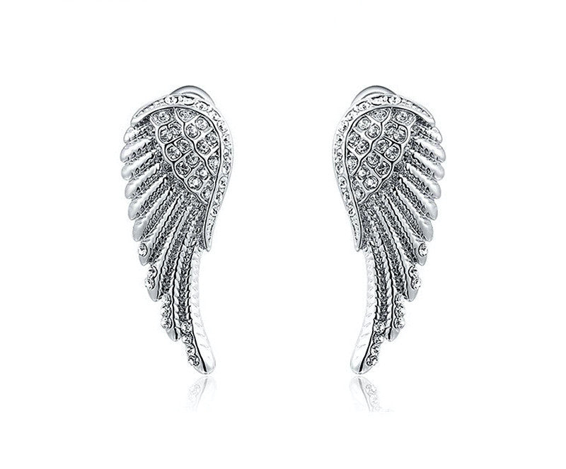 Platinum Plated Zoe Earrings with Simulated Diamond