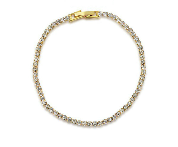 18K Gold Plated Abigail Bracelet with Simulated Diamond