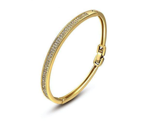 18K Gold Plated Ella Bracelet with Simulated Diamond