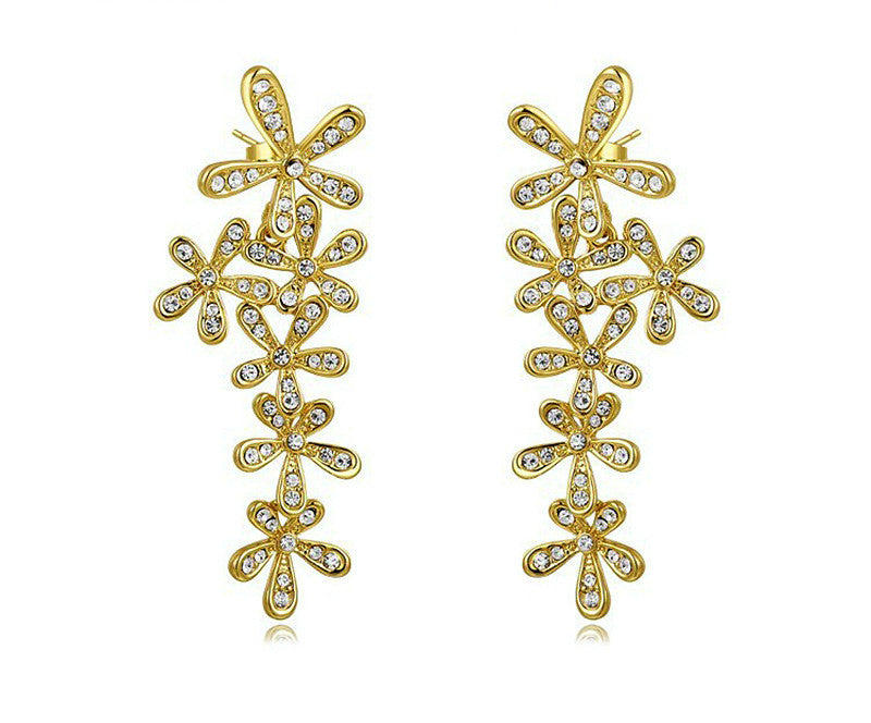 18K Gold Plated Emmalyn Earrings with Simulated Diamond