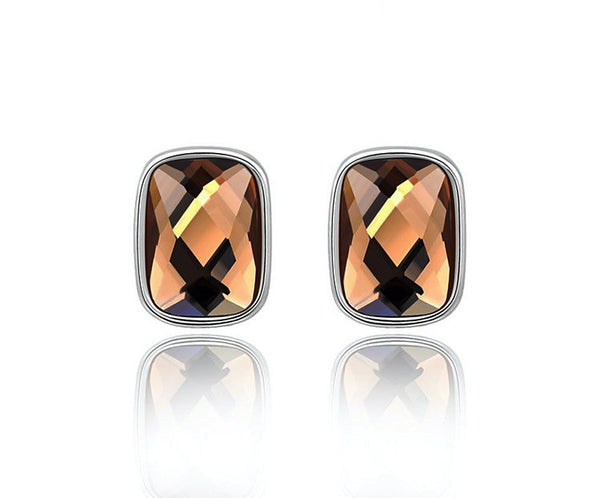18K Gold Plated Freya Earrings with Simulated Diamond