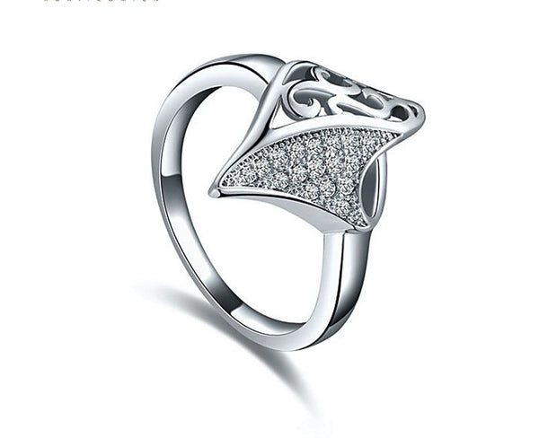 18K Gold Plated Jane Ring with Simulated Diamond