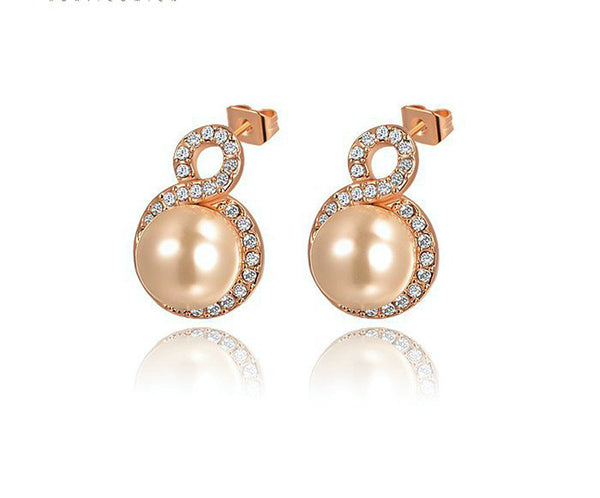 18K Gold Plated Kayleigh Earrings with Simulated Diamond