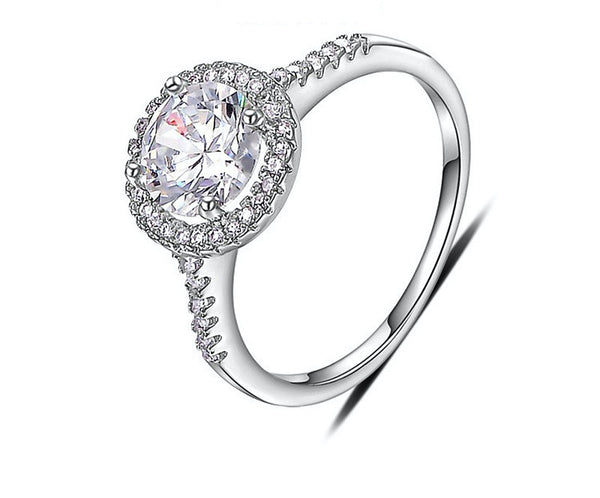 18K Gold Plated Kenzie Ring with Simulated Diamond