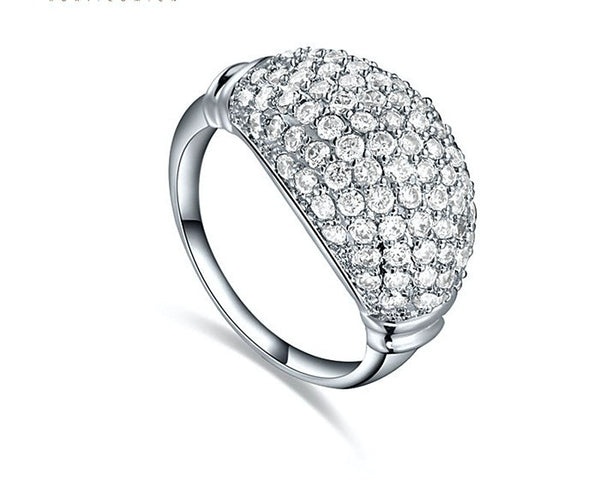 18K Gold Plated Lilah Ring with Simulated Diamond