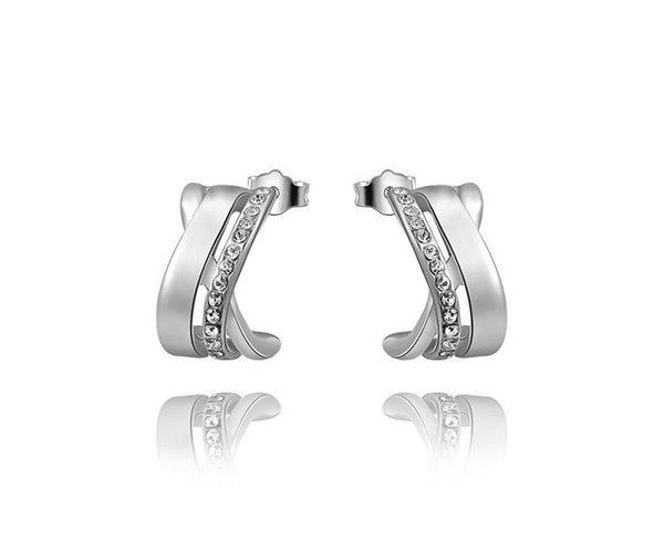18K Gold Plated Marlee Earrings with Simulated Diamond