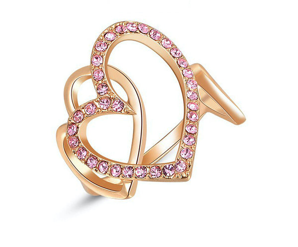 18K Gold Plated Myla Ring with Simulated Diamond