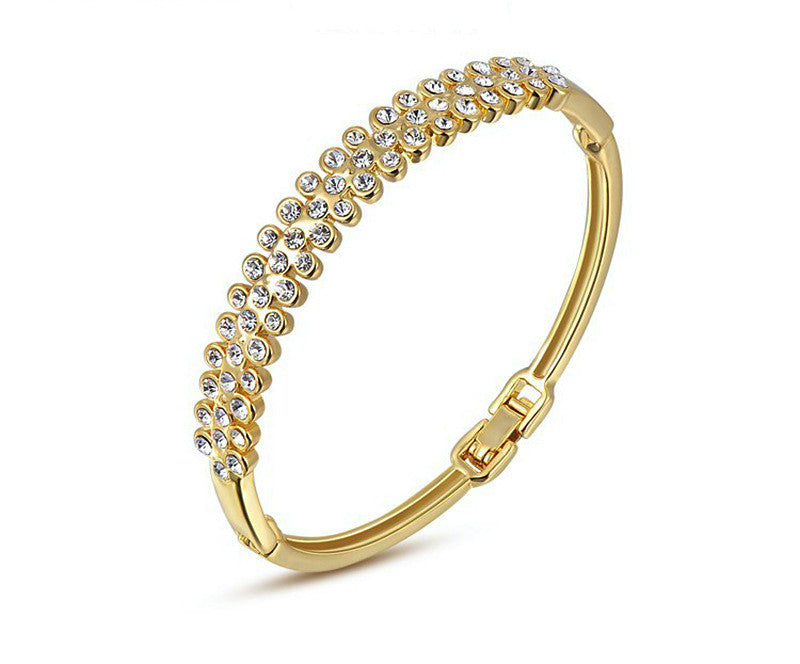 18K Gold Plated Piper Bracelet with Simulated Diamond