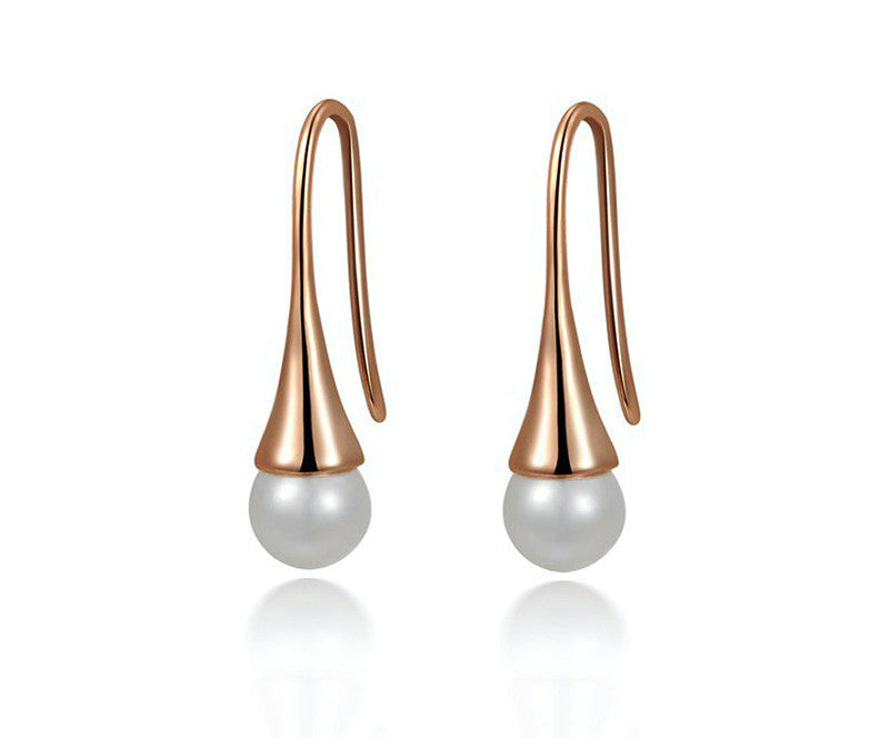 18K Rose Gold Plated Aaliyah Earrings with Simulated Diamond