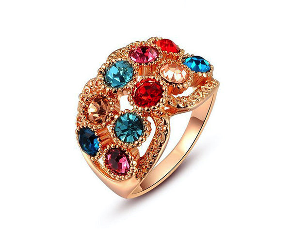 18K Rose Gold Plated Addilyn Ring with Simulated Diamond