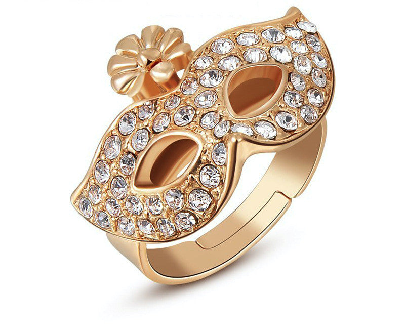 18K Rose Gold Plated Adelynn Ring with Simulated Diamond