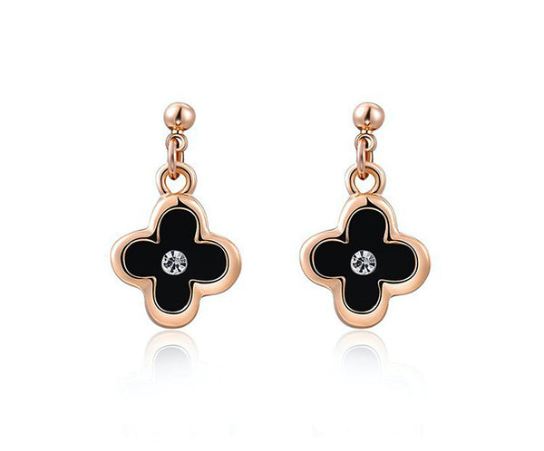 18K Rose Gold Plated Alana Earrings with Simulated Diamond