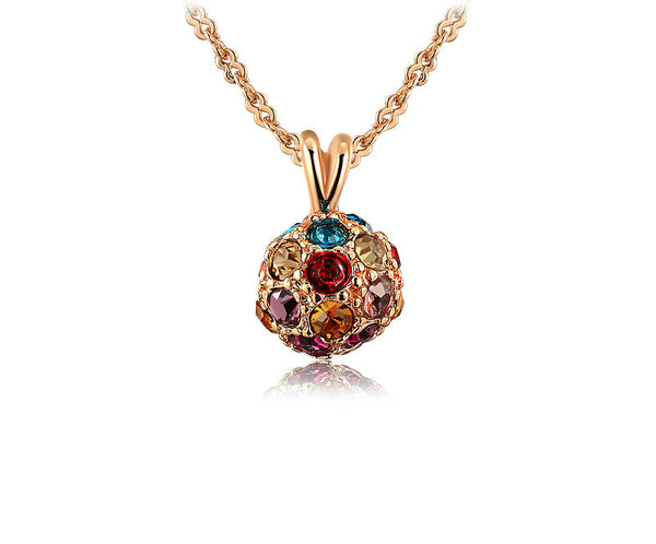 18K Rose Gold Plated Alison Necklace with Simulated Diamond