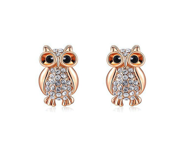18K Rose Gold Plated Allison Earrings with Simulated Diamond