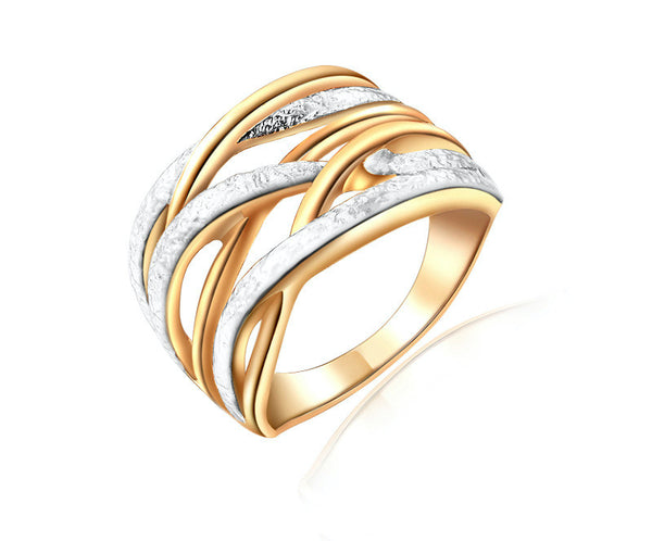 18K Rose Gold Plated Amaya Ring with Simulated Diamond