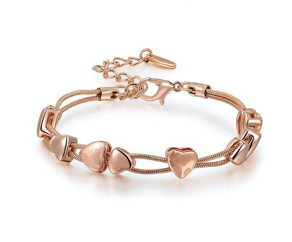 18K Rose Gold Plated Amelia Bracelet with Simulated Diamond