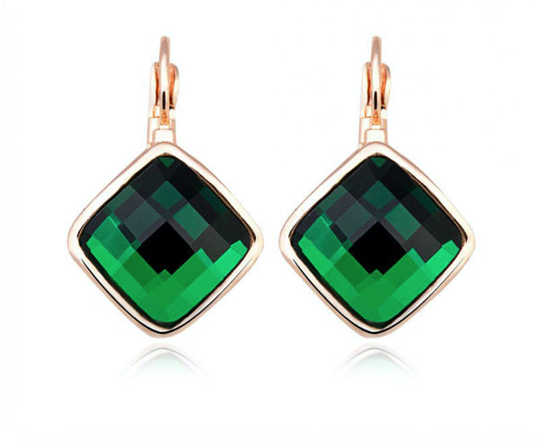 18K Rose Gold Plated Amiyah Earrings with Simulated Diamond