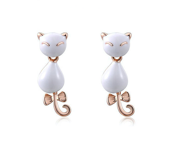 18K Rose Gold Plated Ariana Earrings with Simulated Diamond