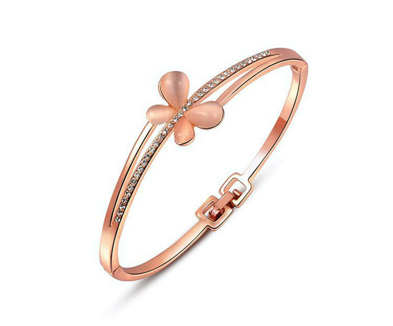 18K Rose Gold Plated Arianna Bracelet with Simulated Diamond