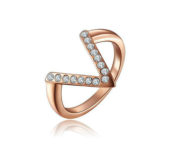 18K Rose Gold Plated Ashlynn Ring with Simulated Diamond
