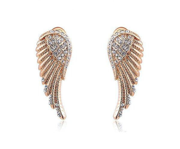 18K Rose Gold Plated Aubrey Earrings with Simulated Diamond