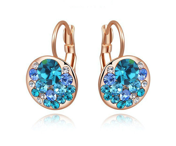 18K Rose Gold Plated Ava Earrings with Simulated Diamond