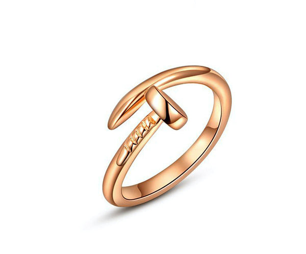 18K Rose Gold Plated Bella Ring with Simulated Diamond