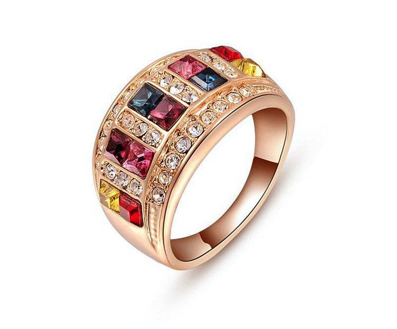 18K Rose Gold Plated Braelyn Ring with Simulated Diamond