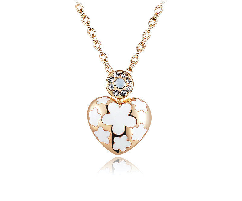 18K Rose Gold Plated Camilla Necklace with Simulated Diamond