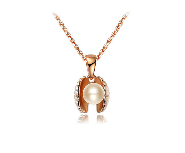 18K Rose Gold Plated Cassidy Necklace with Simulated Diamond