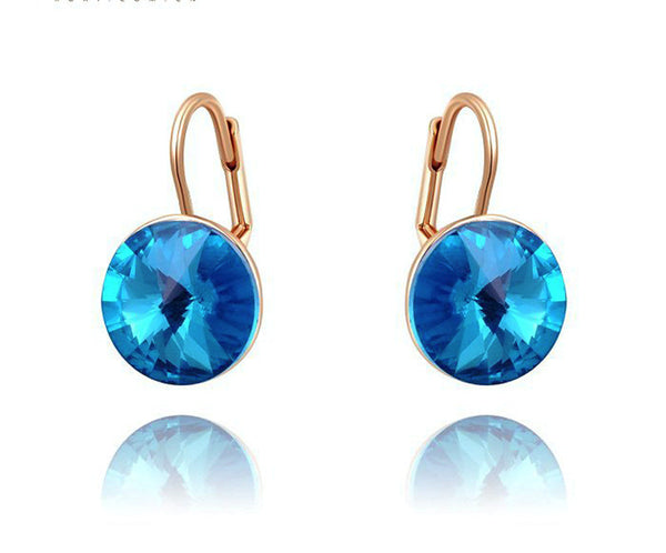 18K Rose Gold Plated Chloe Earrings with Simulated Diamond