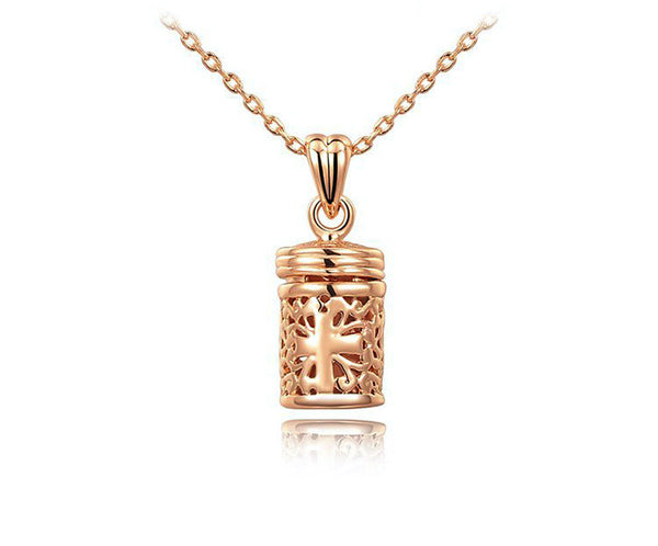 18K Rose Gold Plated Dakota Necklace with Simulated Diamond