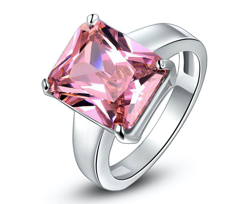 18K Rose Gold Plated Danielle Ring with Simulated Diamond