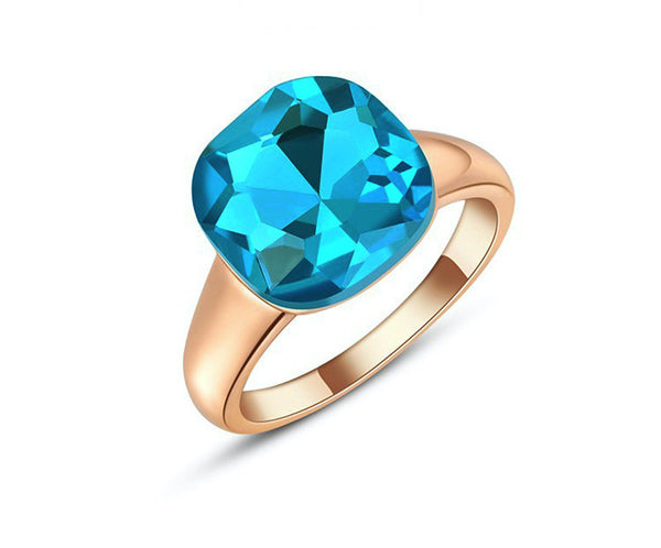 18K Rose Gold Plated Destiny Ring with Simulated Diamond