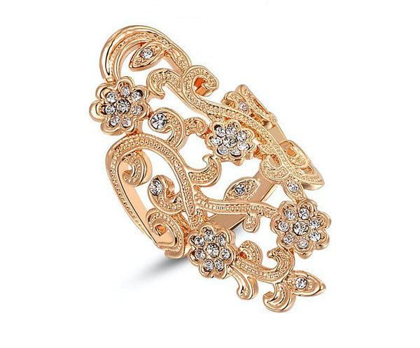 18K Rose Gold Plated Ellie Ring with Simulated Diamond
