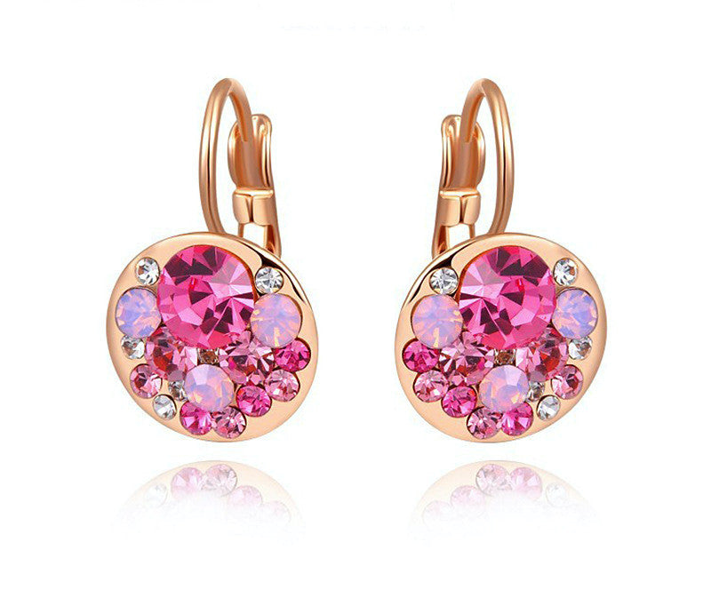 18K Rose Gold Plated Emily Earrings with Simulated Diamond