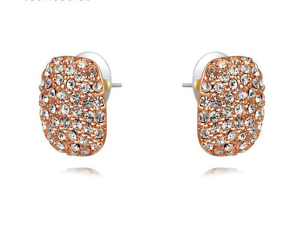 18K Rose Gold Plated Evie Earrings with Simulated Diamond