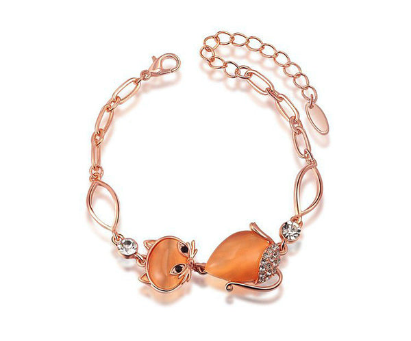 18K Rose Gold Plated Gianna Bracelet with Simulated Diamond