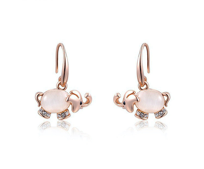 18K Rose Gold Plated Gianna Earrings with Simulated Diamond