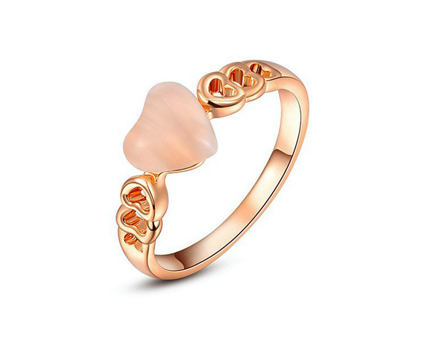 18K Rose Gold Plated Giuliana Ring with Simulated Diamond