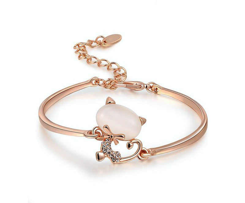 18K Rose Gold Plated Hannah Bracelet with Simulated Diamond