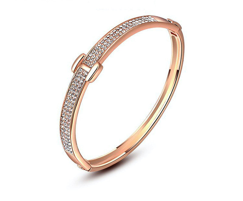 18K Rose Gold Plated Harper Bracelet with Simulated Diamond
