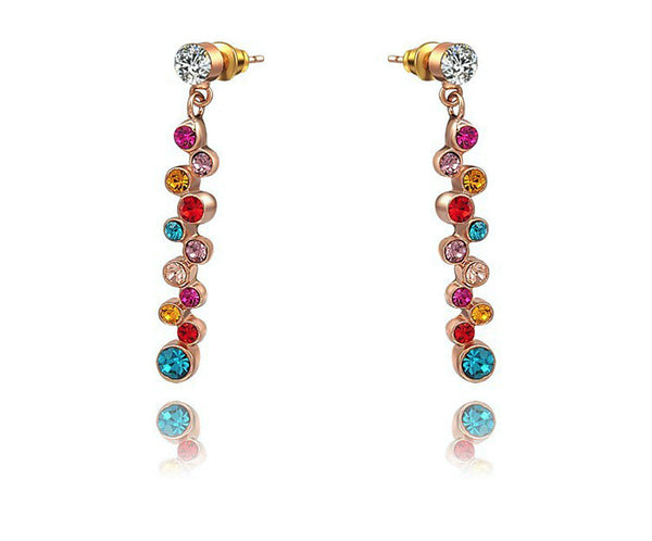 18K Rose Gold Plated Hayden Earrings with Simulated Diamond