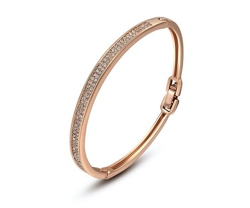18K Rose Gold Plated Isabella Bracelet with Simulated Diamond