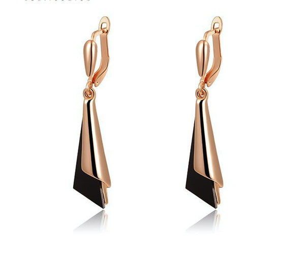 18K Rose Gold Plated Isabella Earrings with Simulated Diamond