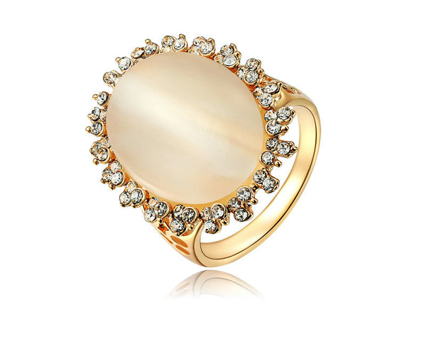 18K Rose Gold Plated Jayleen Ring with Simulated Diamond
