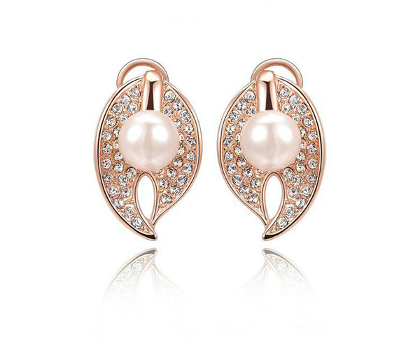 18K Rose Gold Plated Jazlyn Earrings with Simulated Diamond